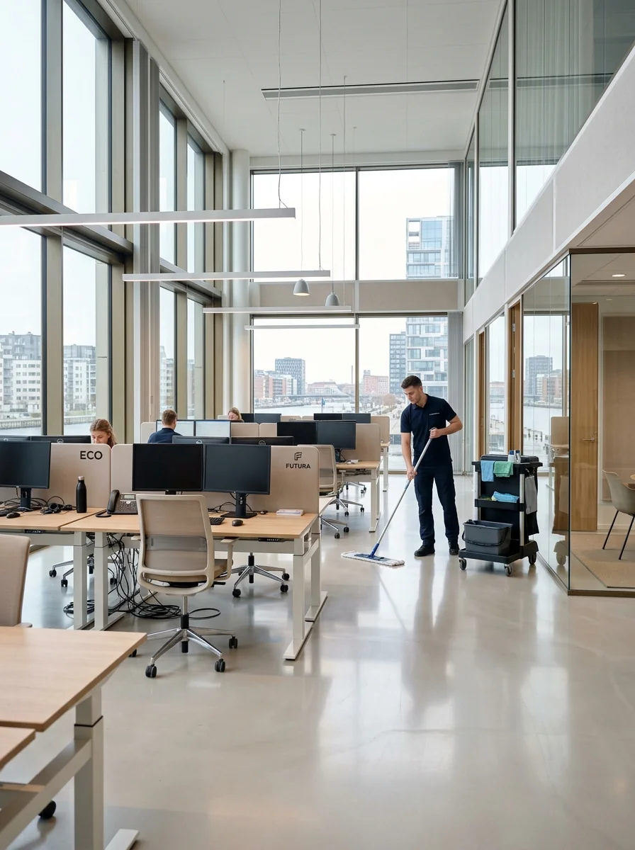 Locaux tertiaires et open space entretenus par NET OUEST